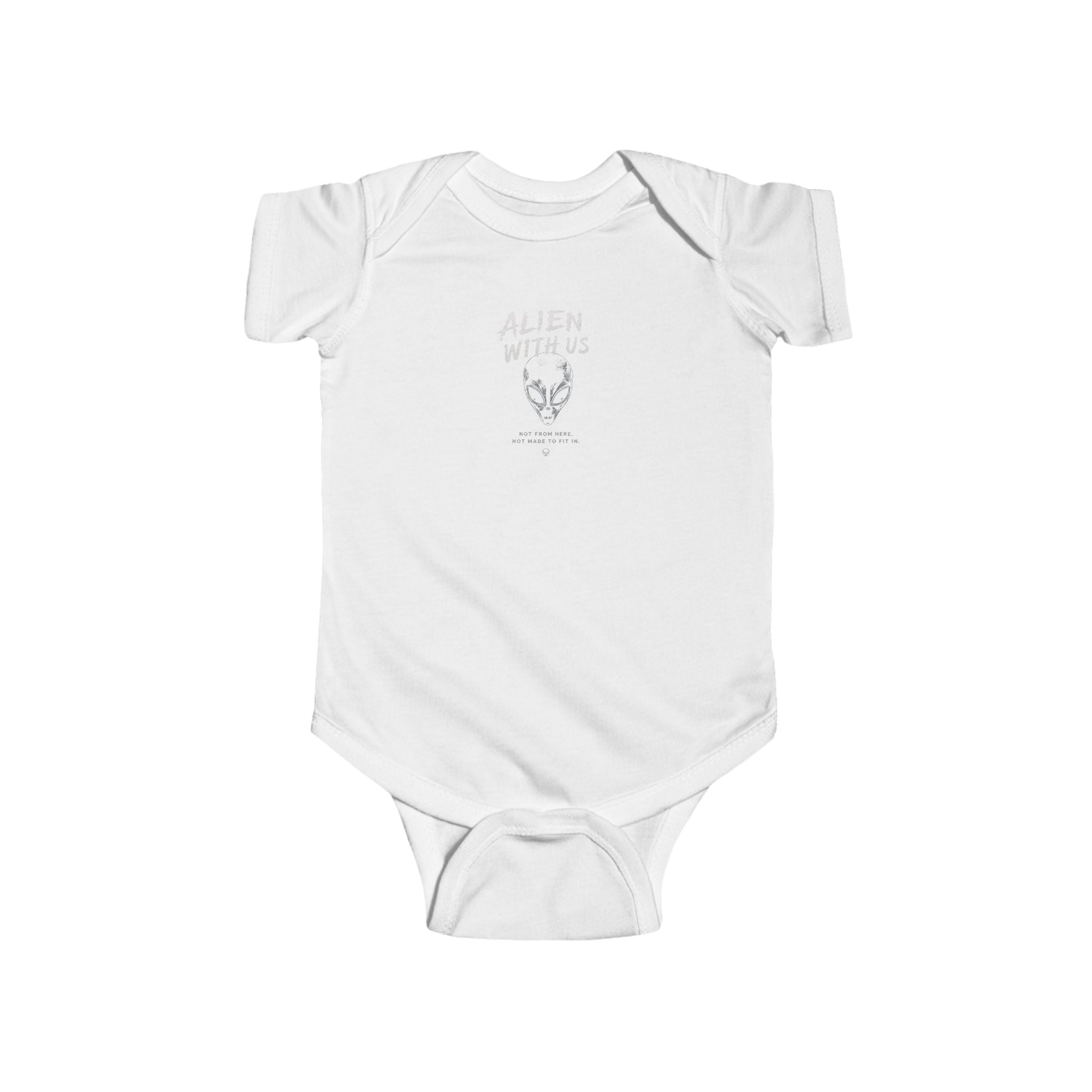 Infant Bodysuit — "Alien With Us" Cute Space Baby Graphic