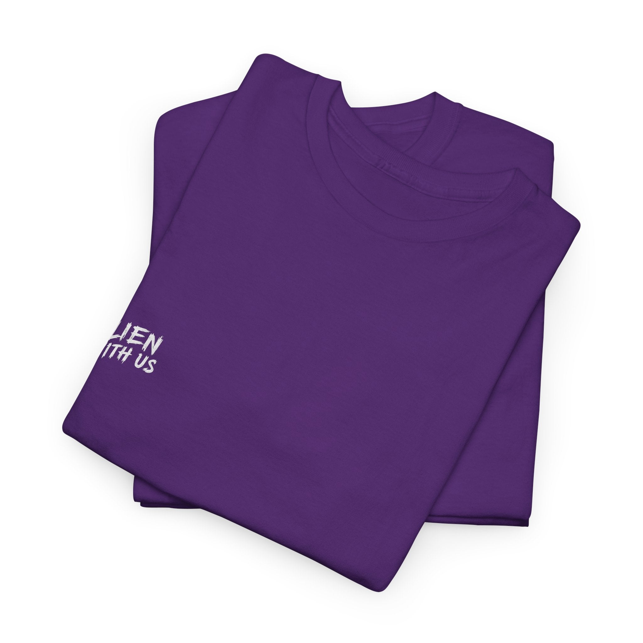 Alien With Us T-Shirt — Bold Back Graphic Tee for Sci‑Fi Fans