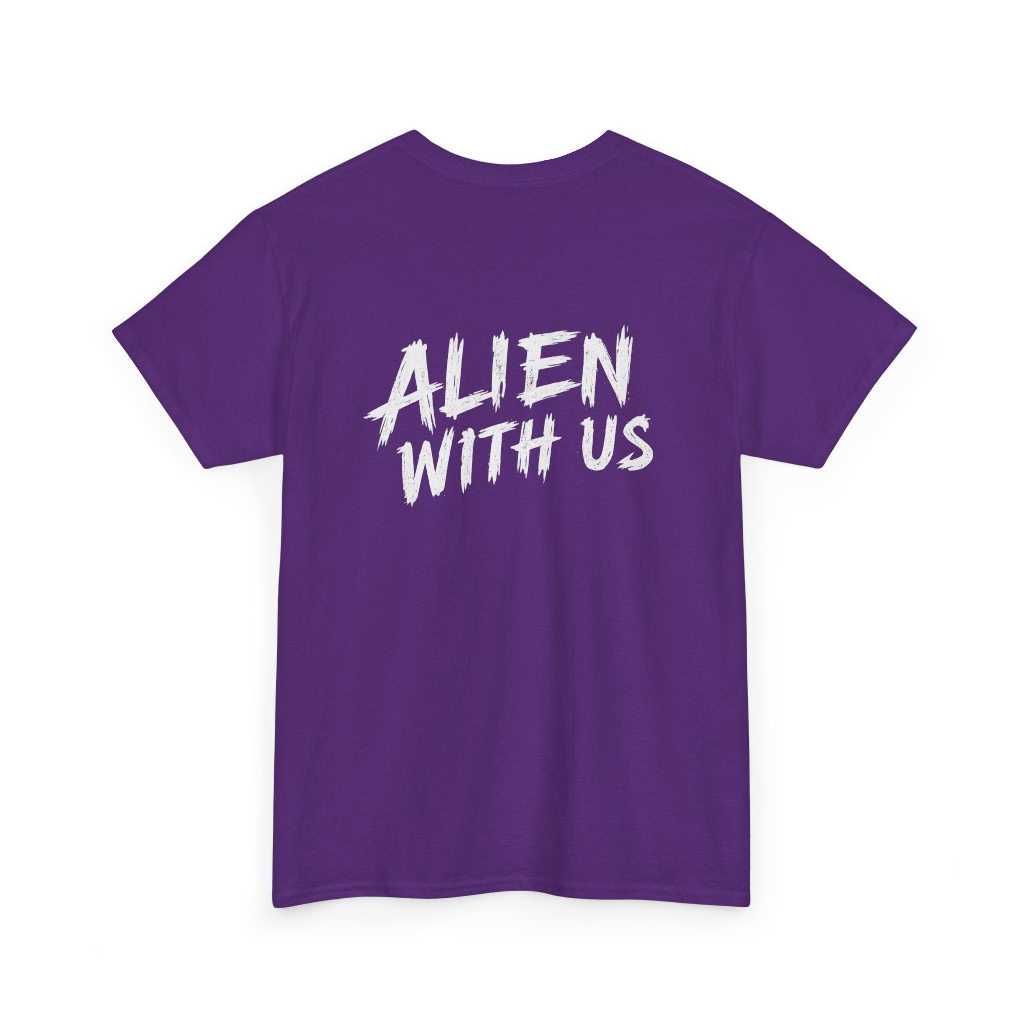 Alien With Us T-Shirt — Bold Back Graphic Tee for Sci‑Fi Fans
