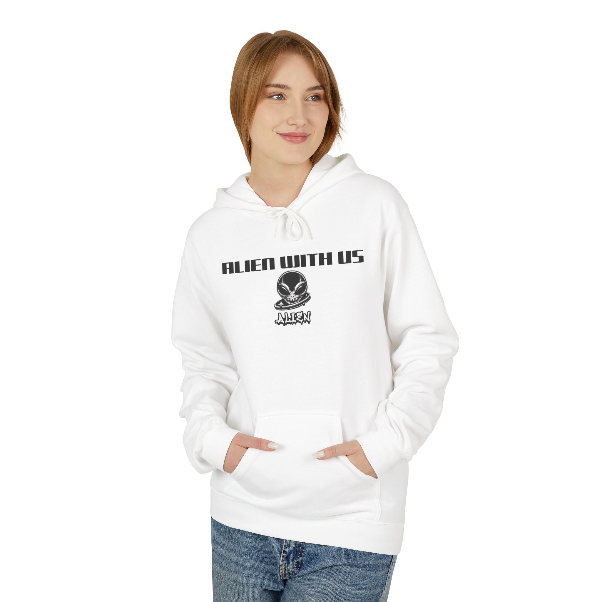 Alien With Us – Galactic Oversized Premium Hoodie
