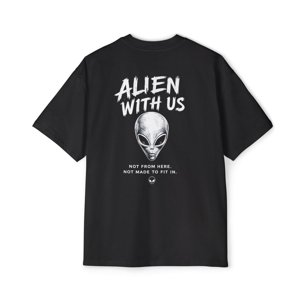 Alien With Us Heavy Oversized Streetwear Tee