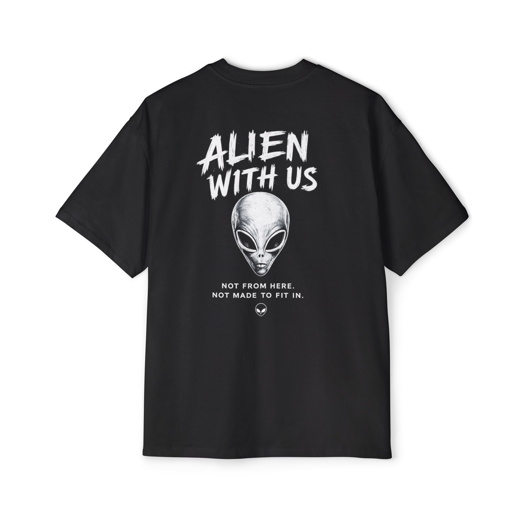 Alien With Us Heavy Oversized Streetwear Tee