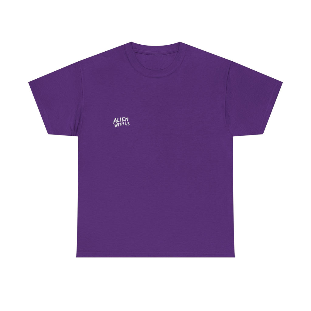 Alien With Us T-Shirt — Bold Back Graphic Tee for Sci‑Fi Fans