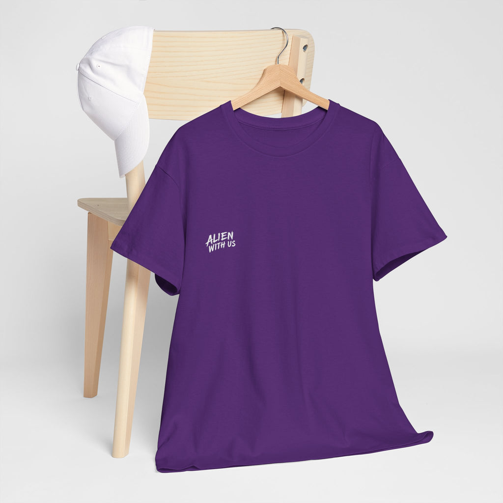 Alien With Us T-Shirt — Bold Back Graphic Tee for Sci‑Fi Fans