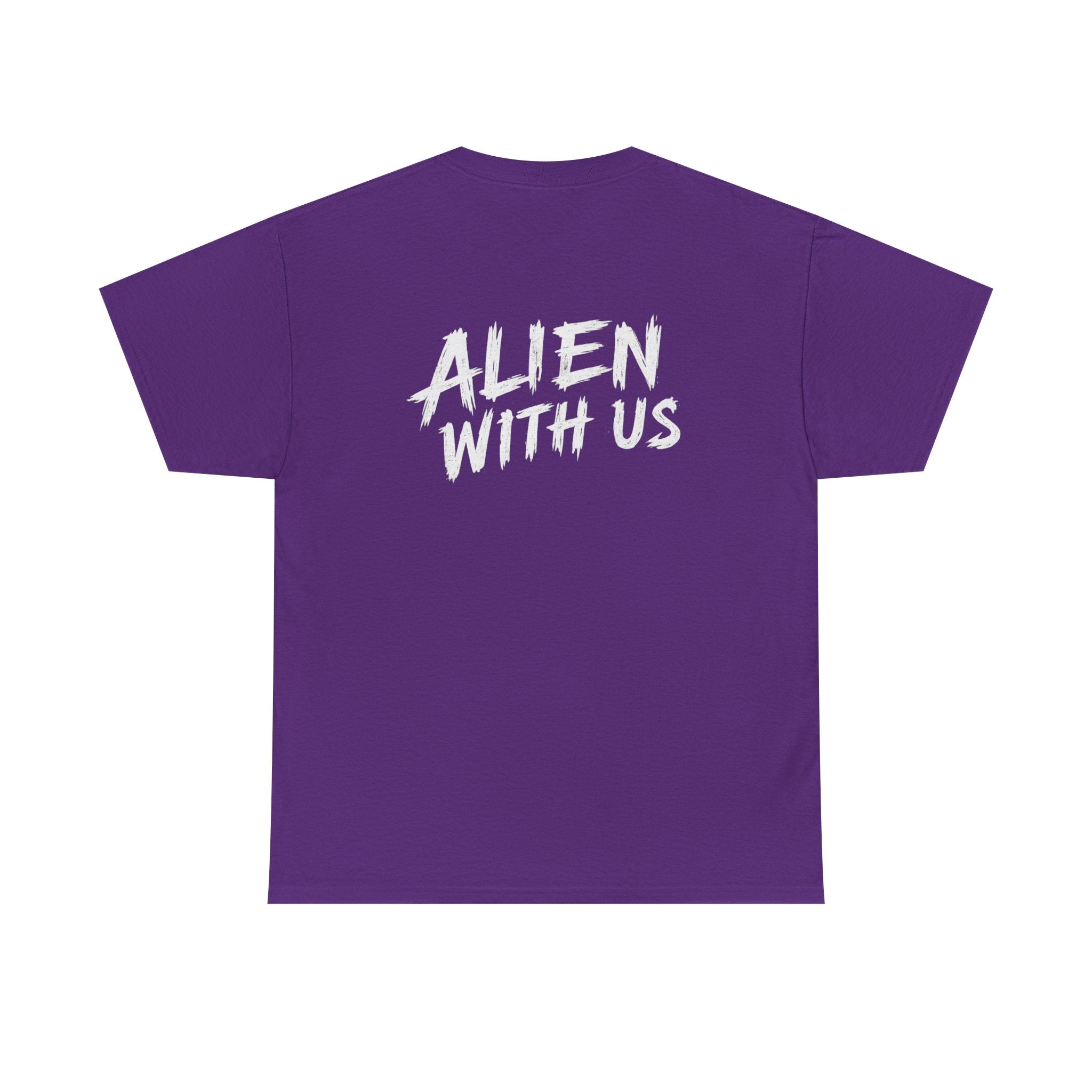 Alien With Us T-Shirt — Bold Back Graphic Tee for Sci‑Fi Fans
