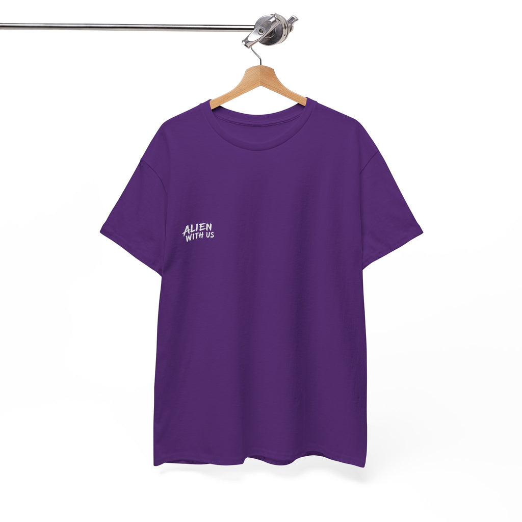 Alien With Us T-Shirt — Bold Back Graphic Tee for Sci‑Fi Fans