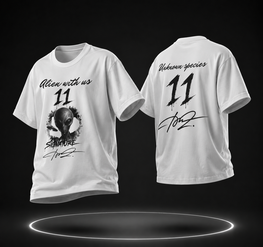 Alien With Us 'Unknown Species 11' Oversized Men’s T‑Shirt