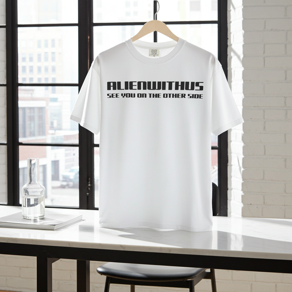 Alien With Us – Cosmic Streetwear Oversized T-Shirt